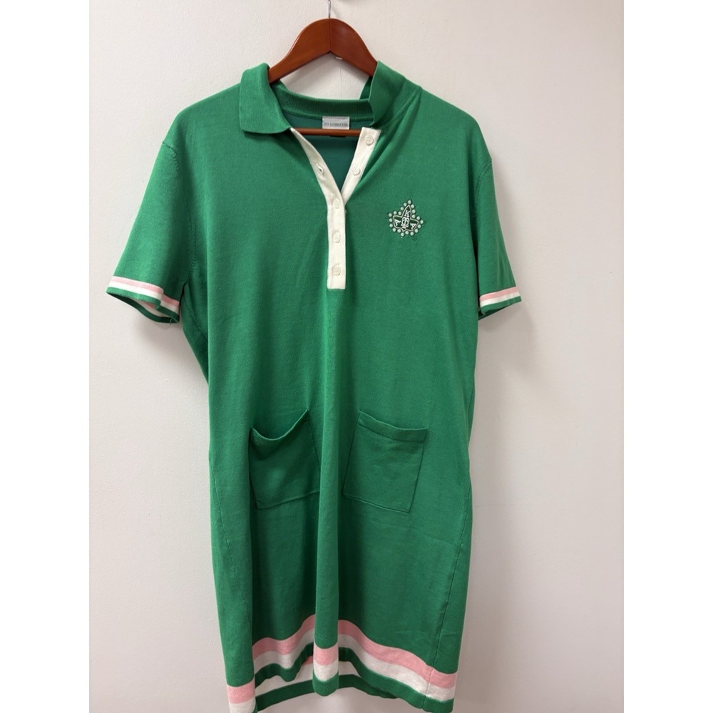 Ivy Storehouse AKA Sweater Dress L Sorority Preppy Tenniscore